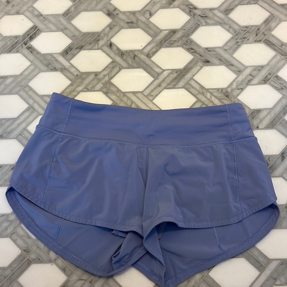 Purple Lululemon Speed up shorts, size 2, 2.5 inch